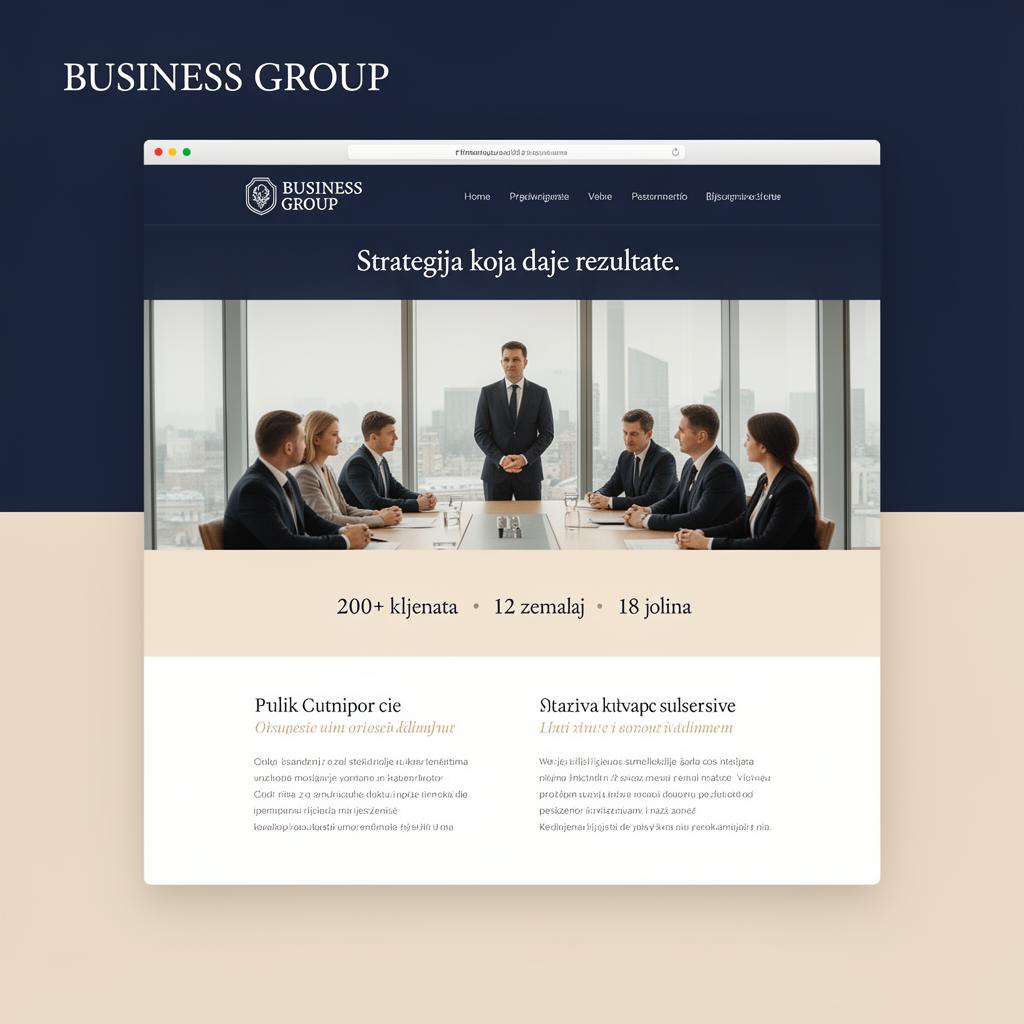 Business Group — koncept web stranice