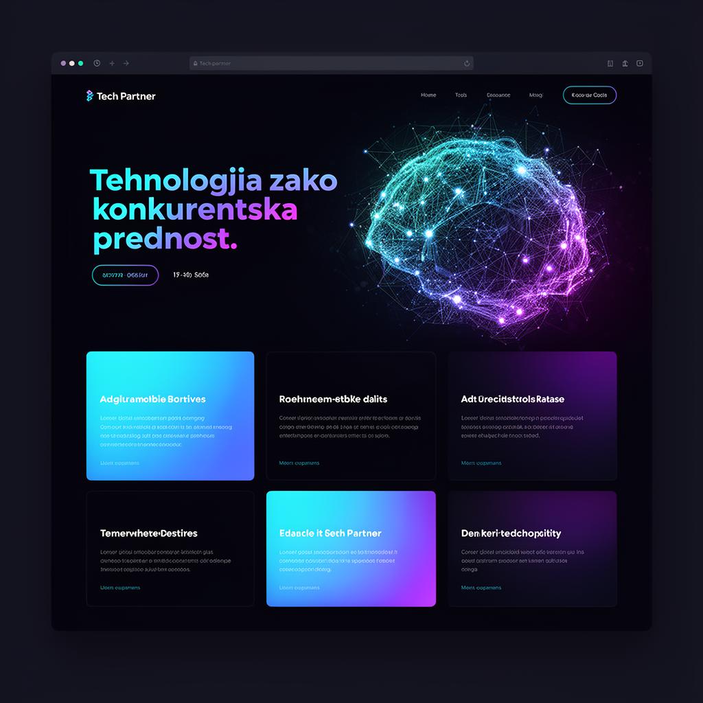Tech Partner — koncept web stranice