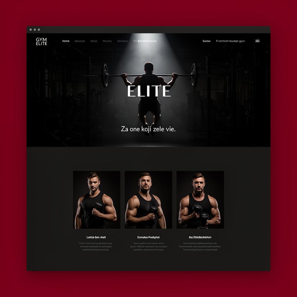 Gym Elite — koncept web stranice