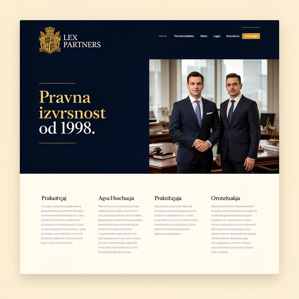 Lex Partners — koncept web stranice